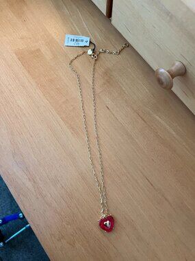 Red Velvet Heart Pendant Necklace